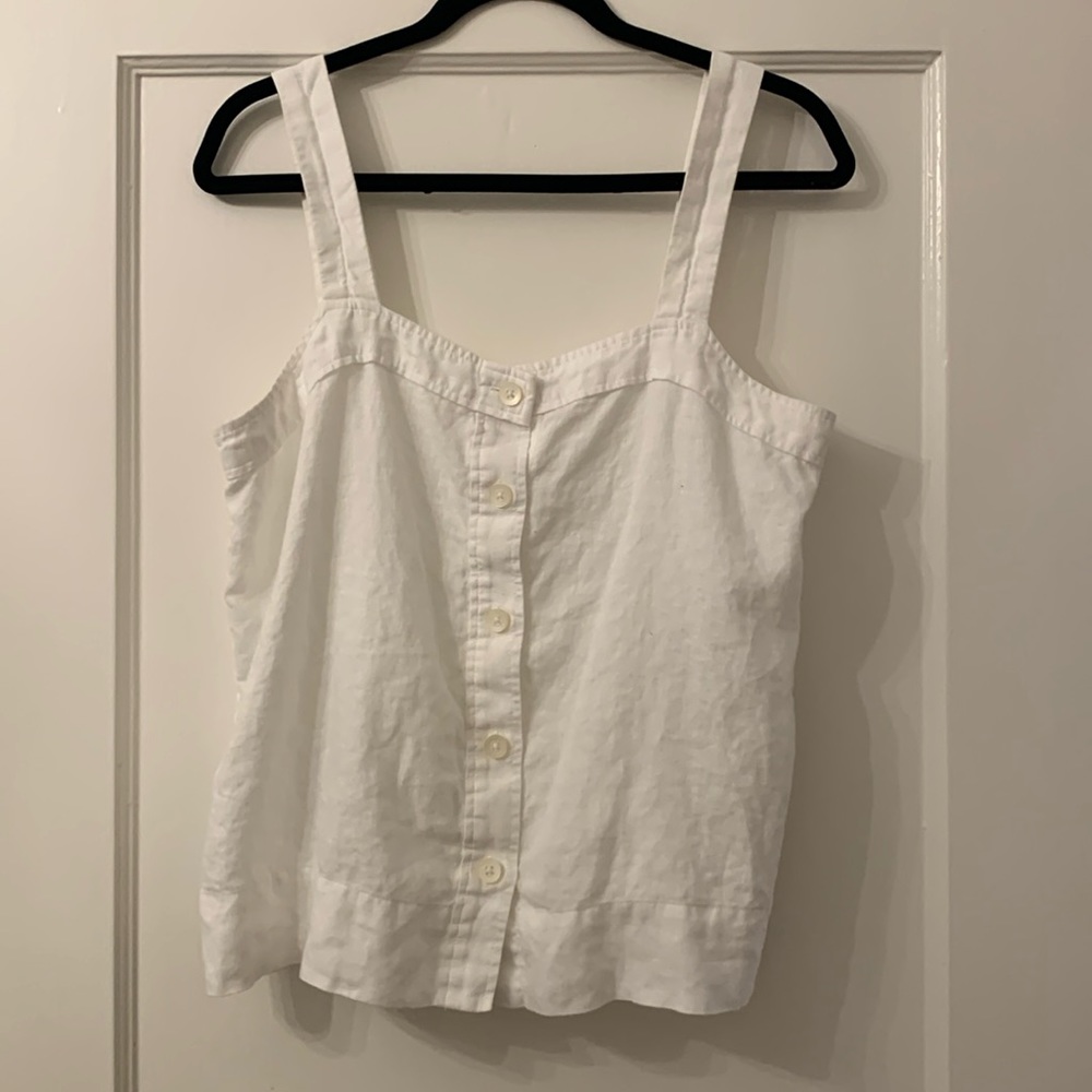Breezy white linen tank, Everlane